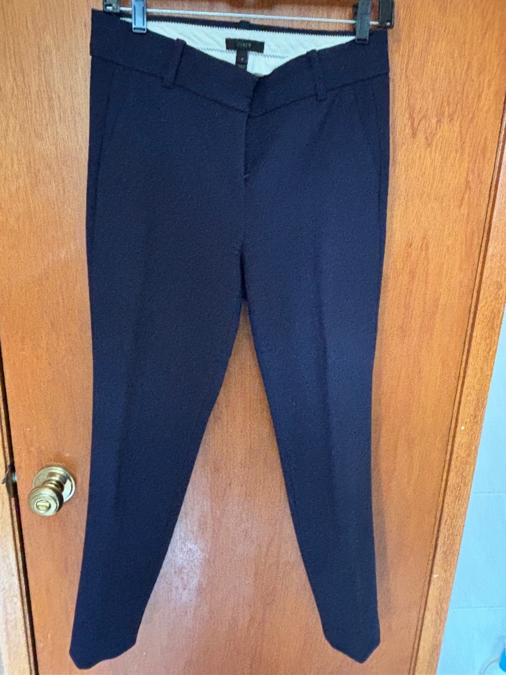 J-Crew Navy Blue Tapered Trousers
